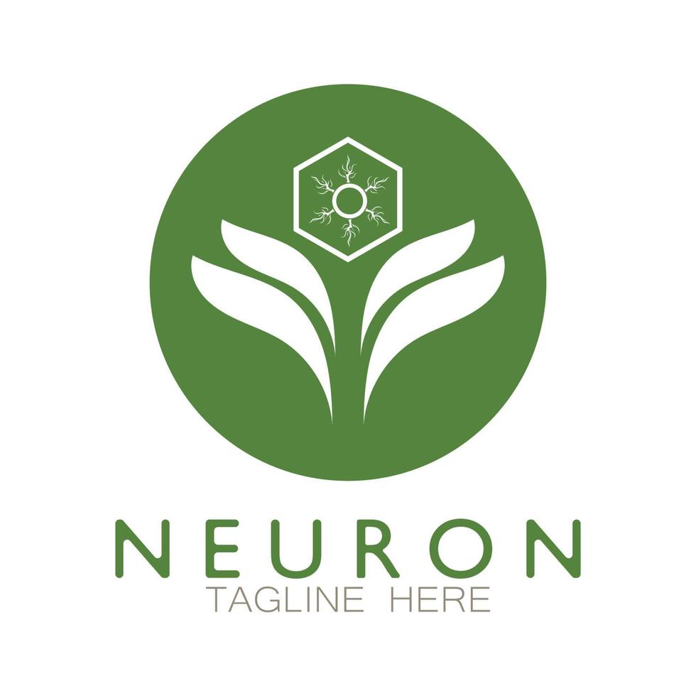 Neuron logo or nerve cell logo design,molecule logo illustration template icon with vector concept