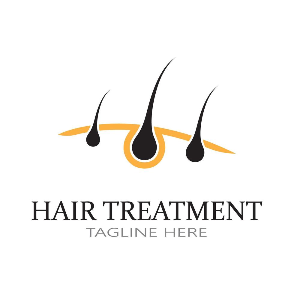 Hair treatment logo removal logo vector image design illustration