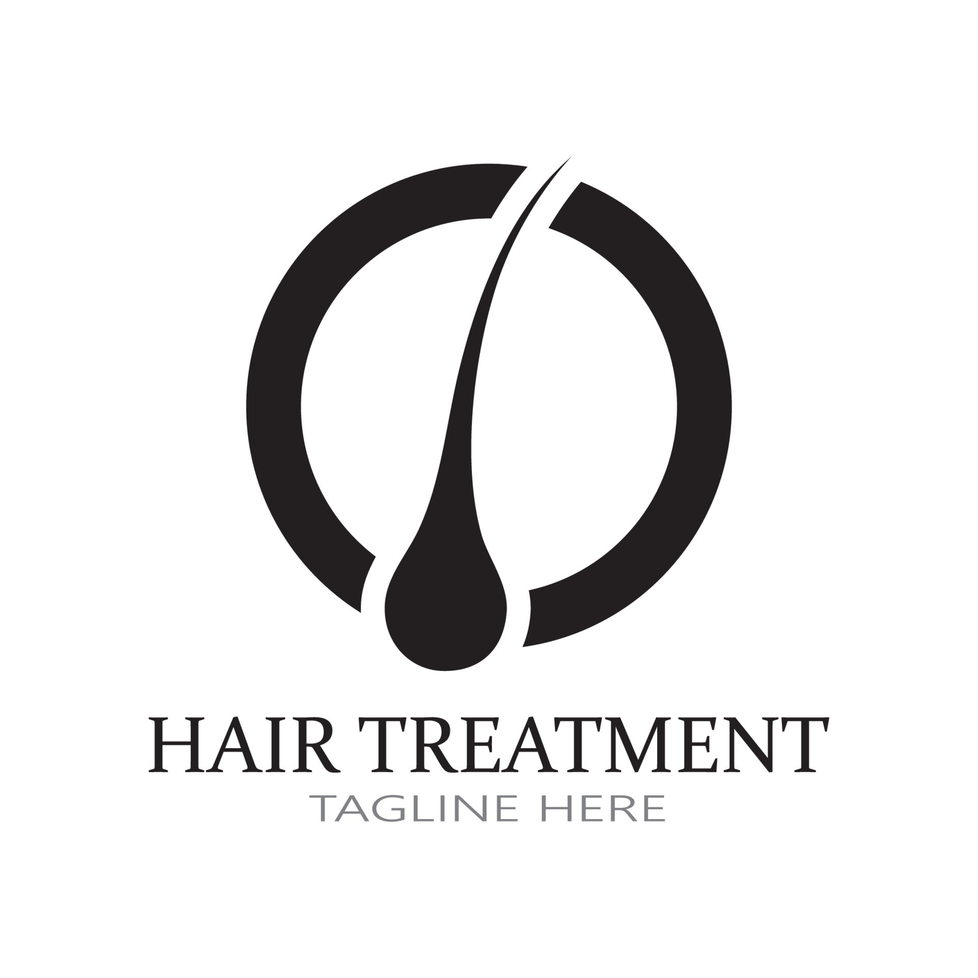 Hair treatment logo removal logo vector image design illustration ...