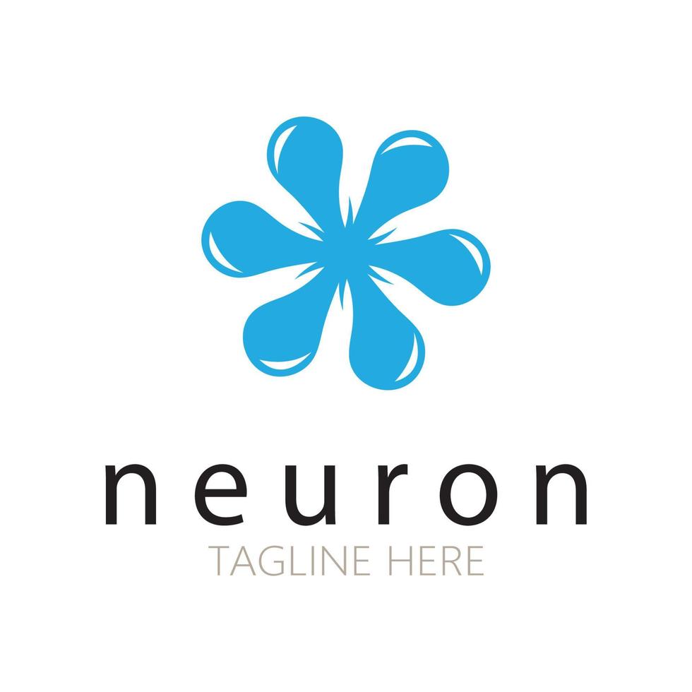 Neuron logo or nerve cell logo design,molecule logo illustration template icon with vector concept