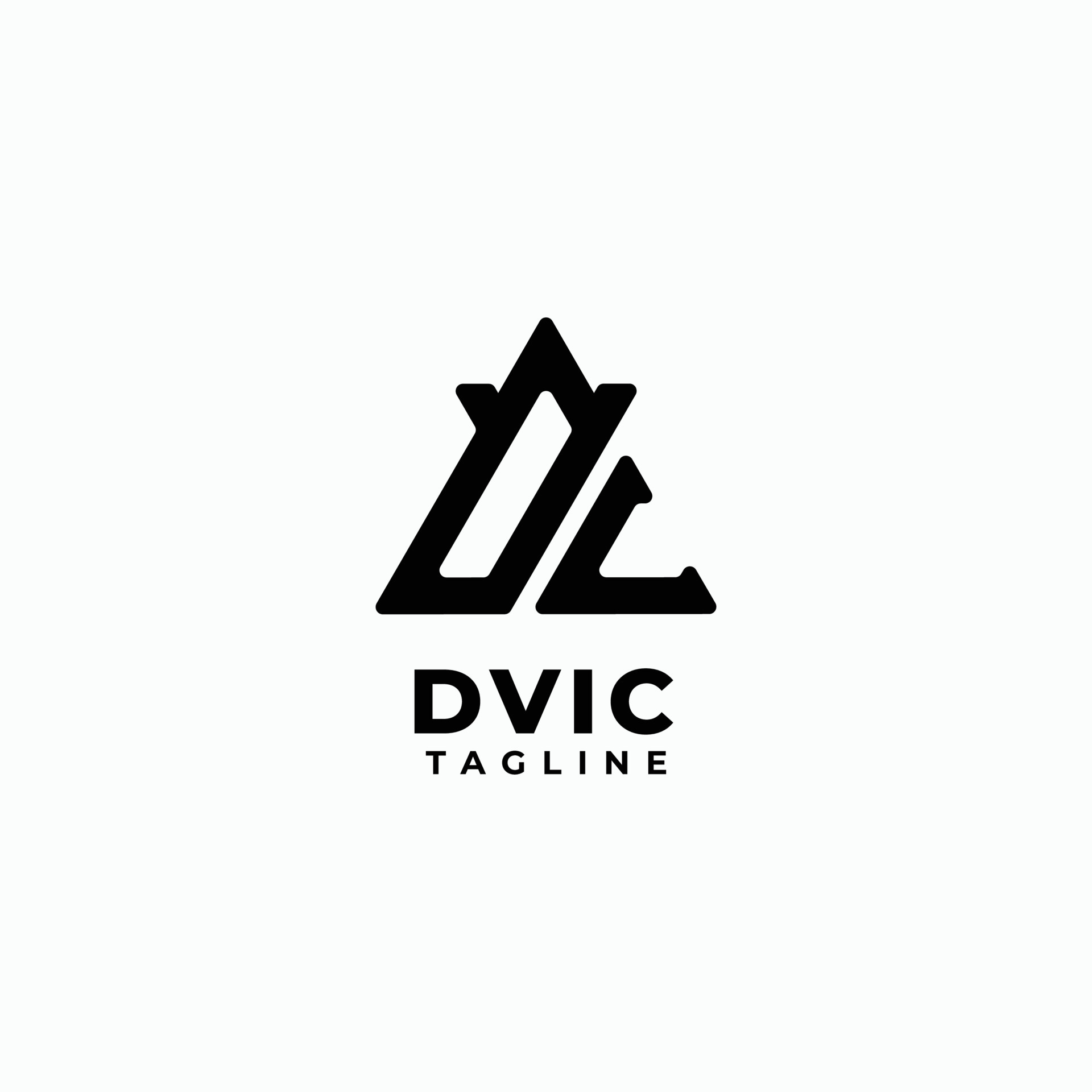 Triangle initials monogram logo with letter DV, D and V 8692446 Vector Art at Vecteezy
