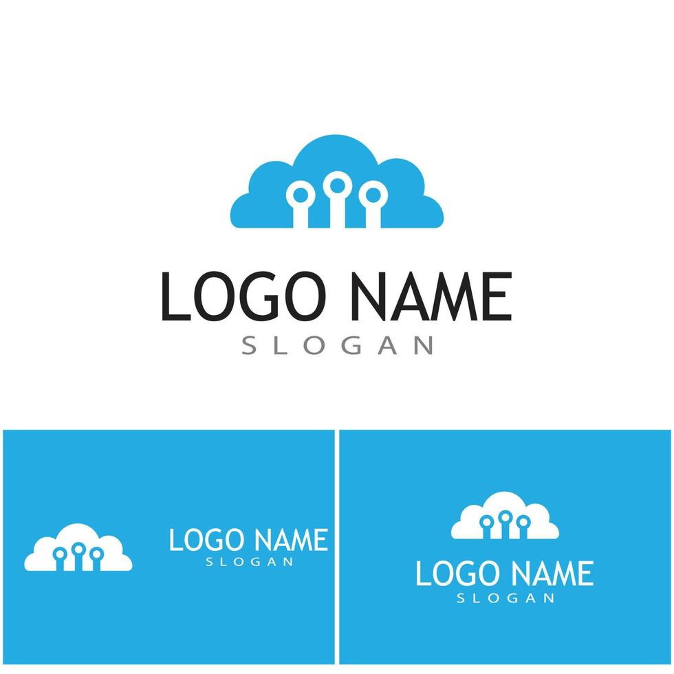Technology logo template vector illustration