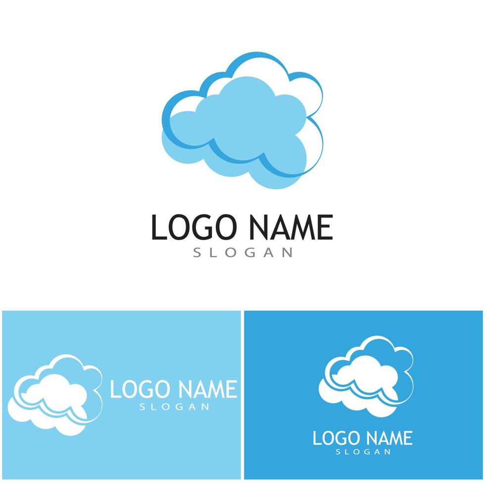 Cloud template vector icon illustration design