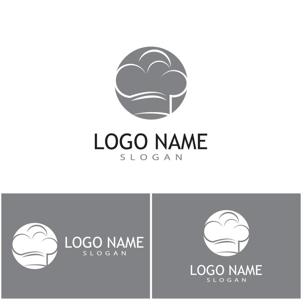 hat chef logo template vector illustration