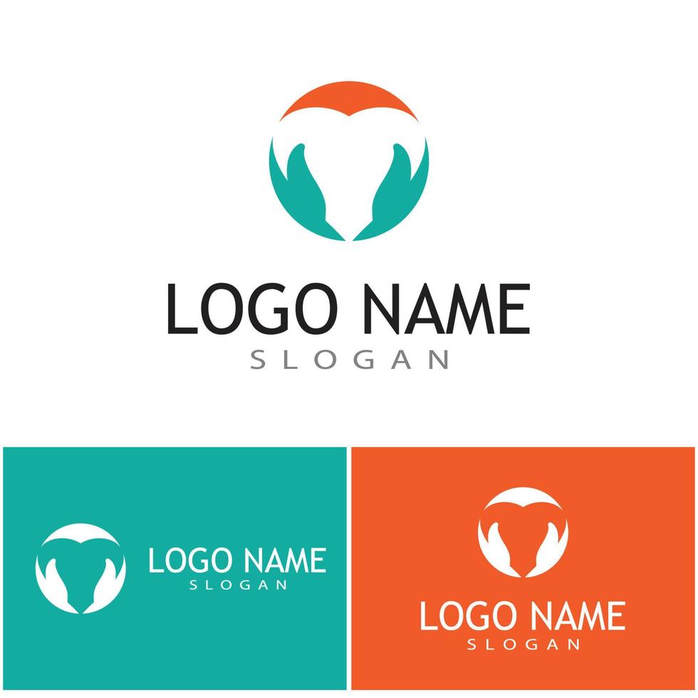 mano cuidado logo plantilla vector icono negocio