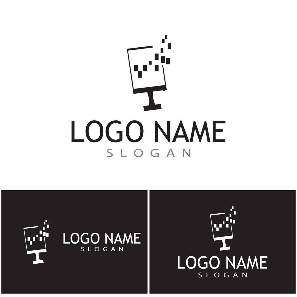 Technology logo template vector illustration