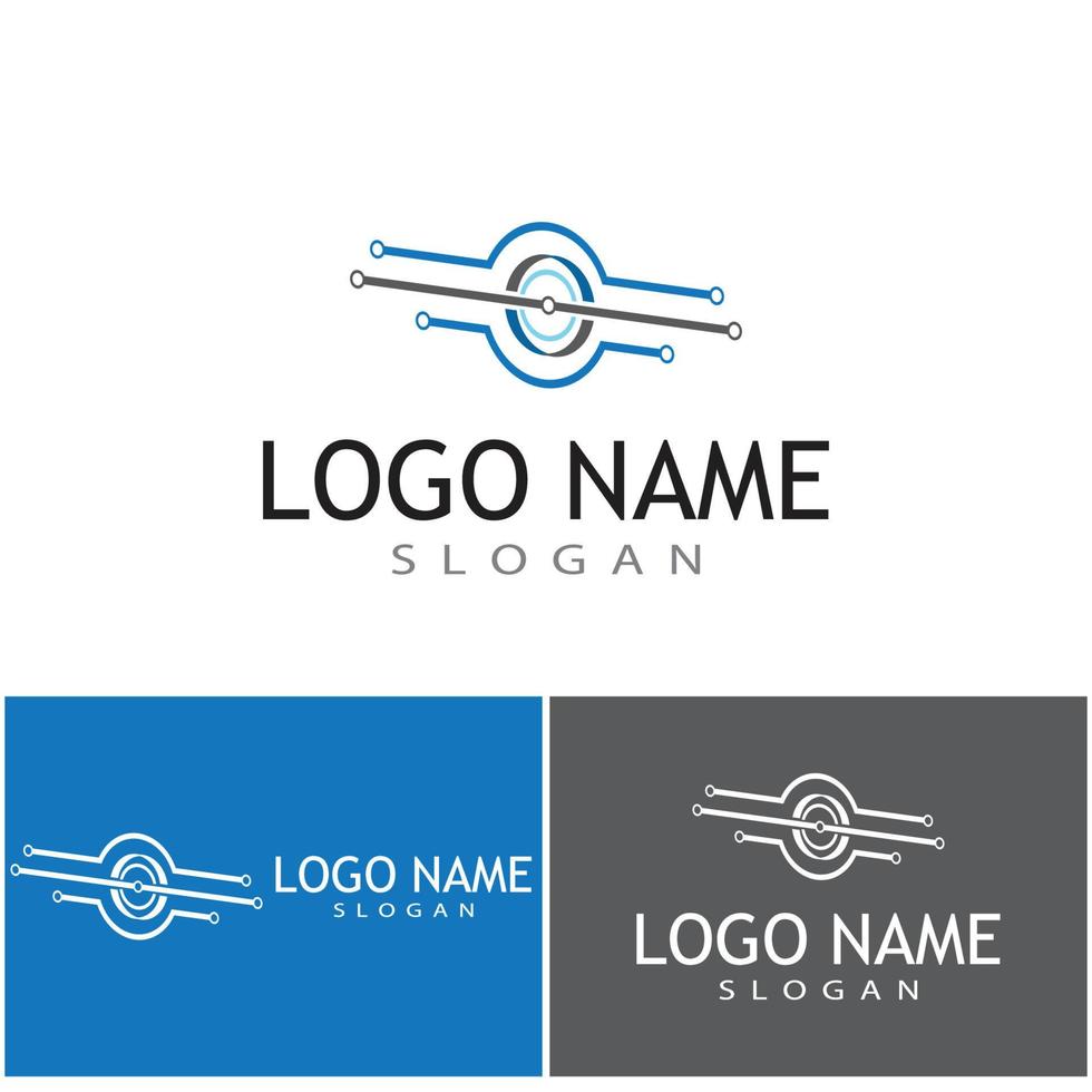 circuito, logotipo, plantilla, vector, ilustración, icono, diseño vector