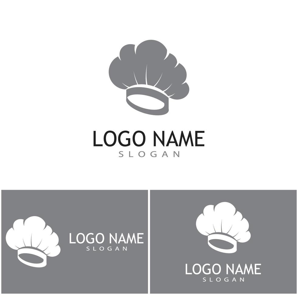 hat chef logo template vector illustration