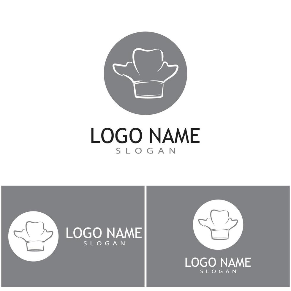 hat chef logo template vector illustration