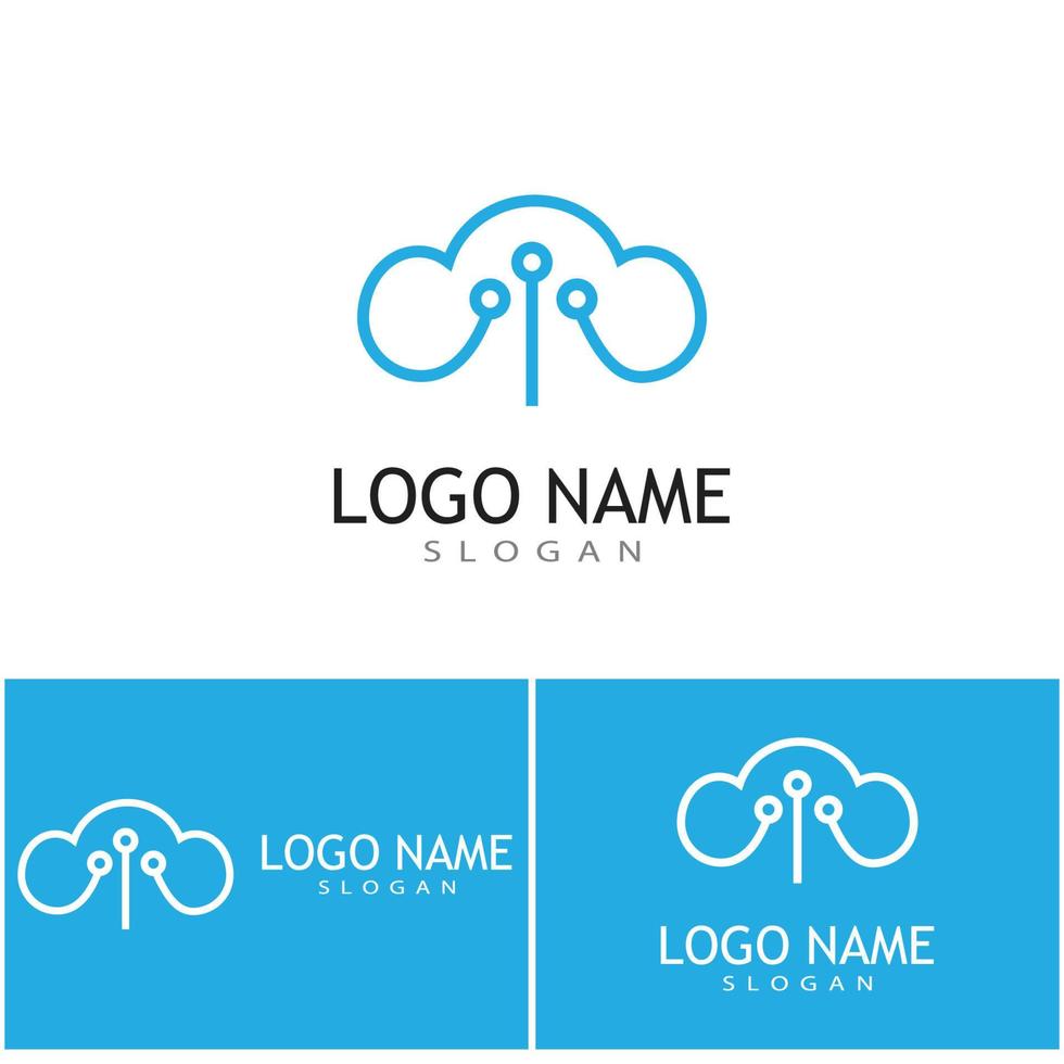 Cloud template vector icon illustration design