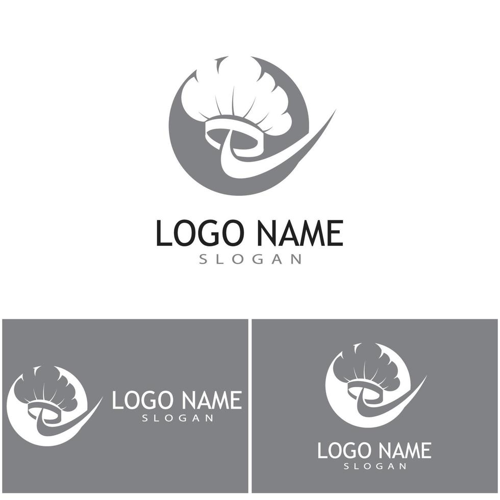 hat chef logo template vector illustration