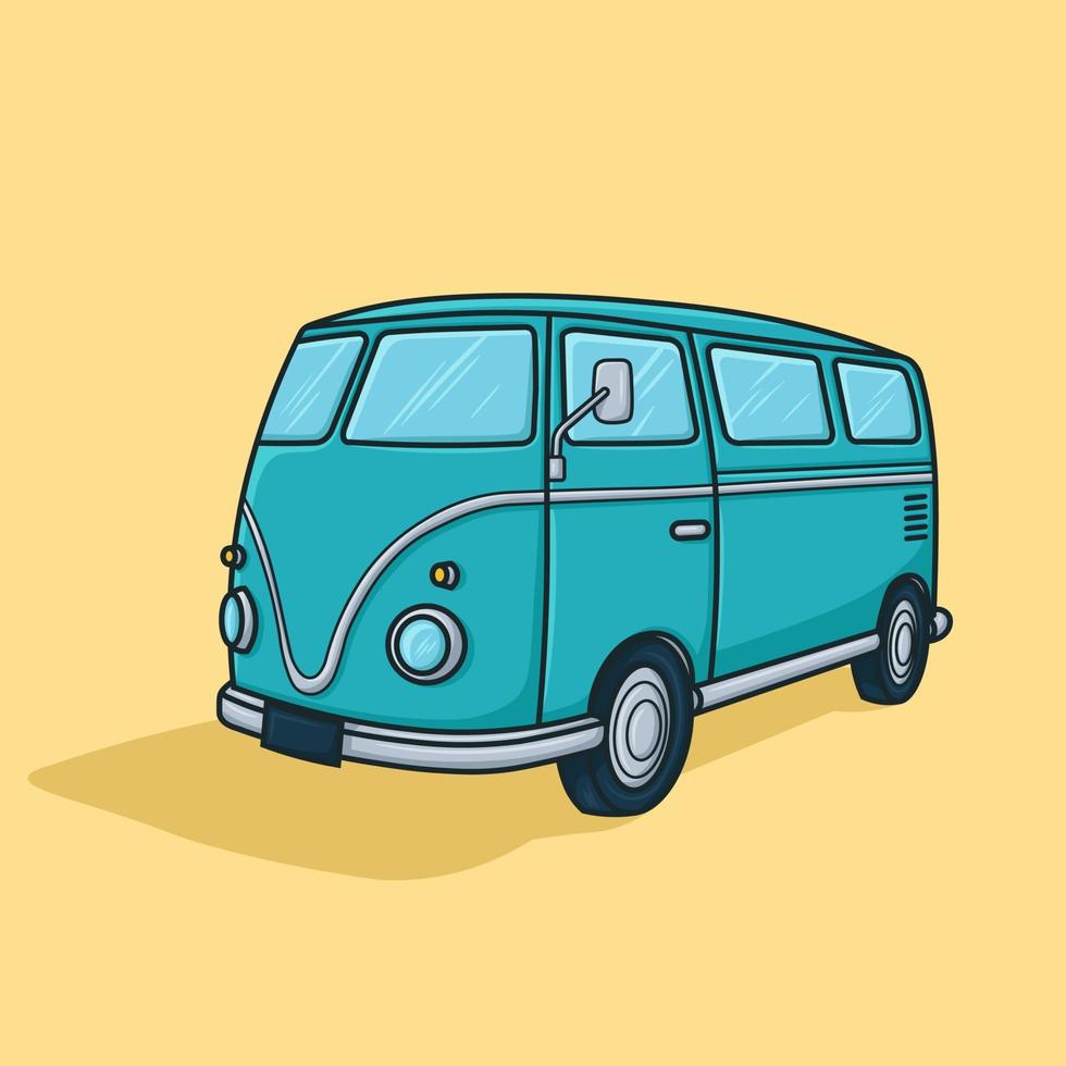 Vintage van Cartoon Vector