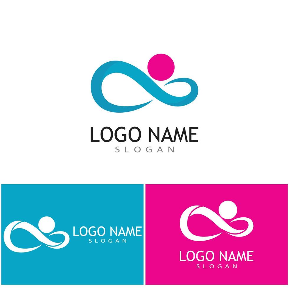 Infinity Design Vector icon illustration Logo template design