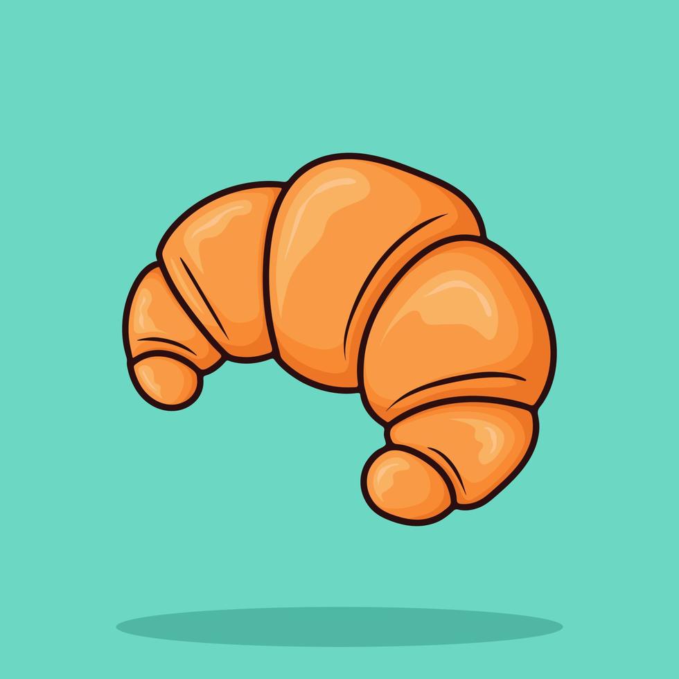 ilustración de vector de dibujos animados de croissant