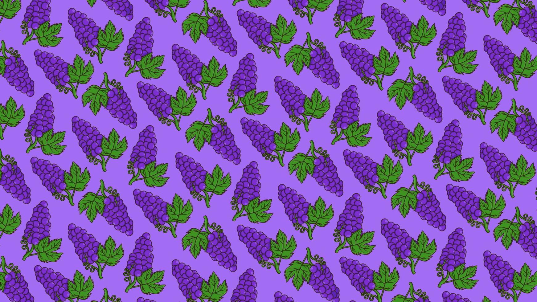 Grape Background Pattern Vector Isolated