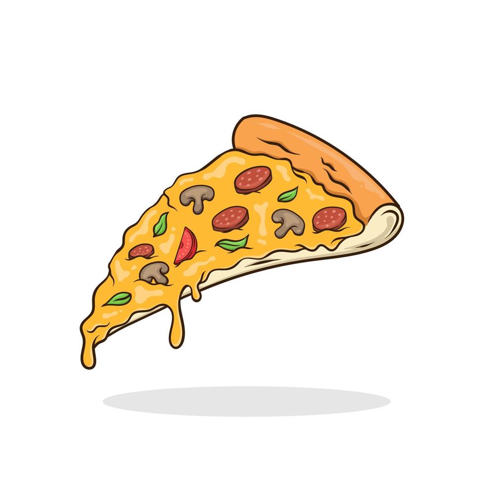 Pizza Cartoon Vector
