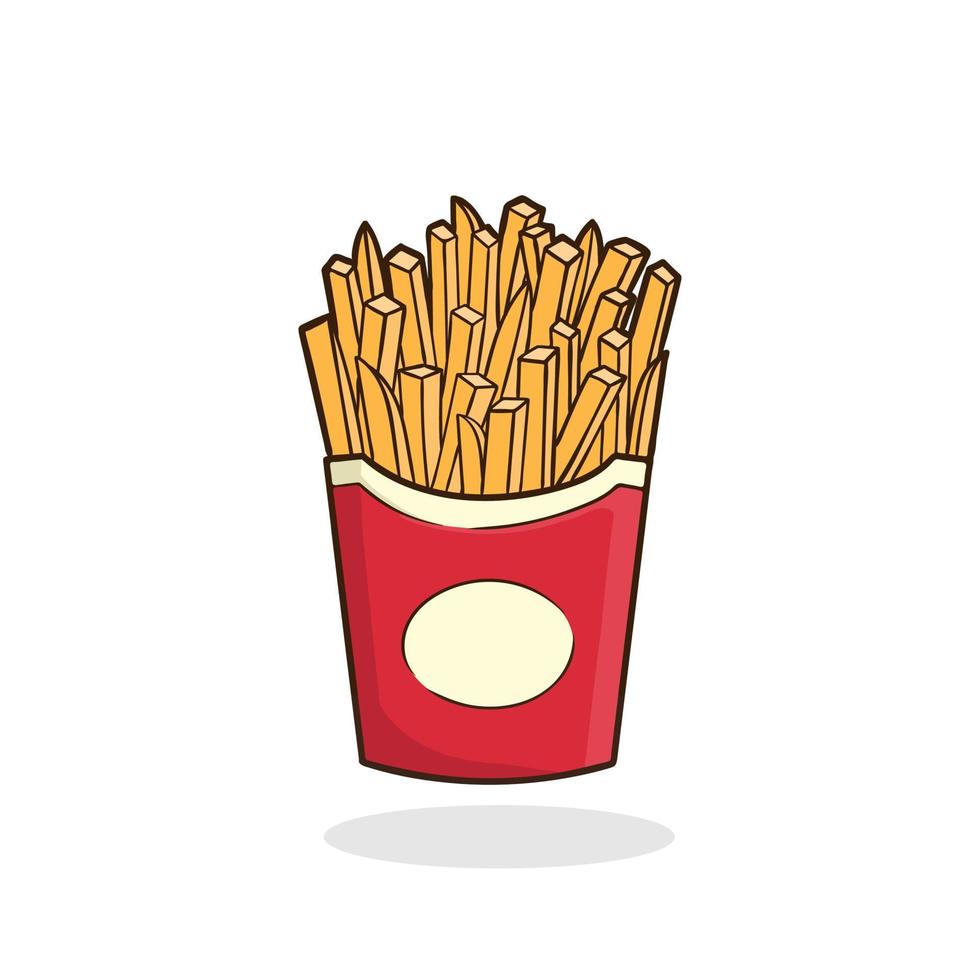 dibujos animados de papas fritas vector