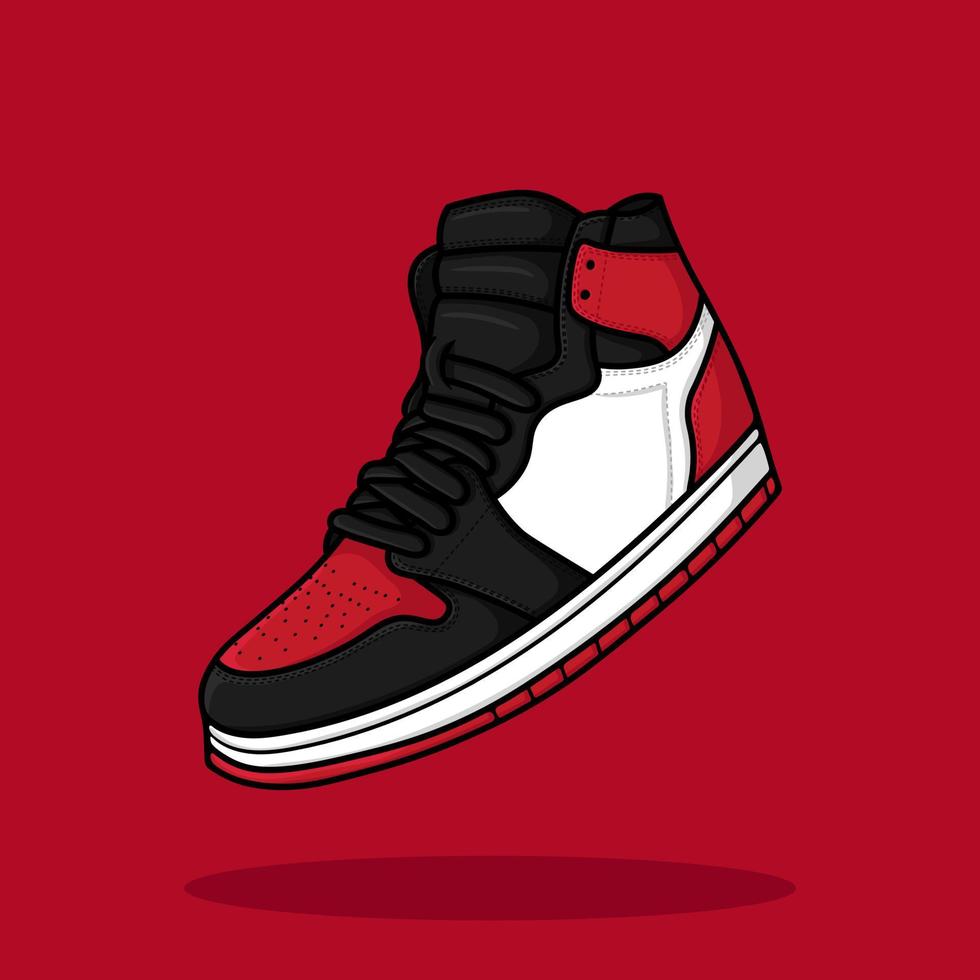 vector de ilustración de dibujos animados de zapatillas