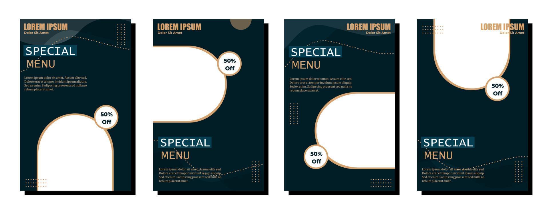 Social media posts template modern design, for digital marketing online. vector