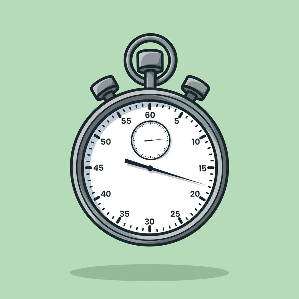 Stopwatch timer Cartoon Vector