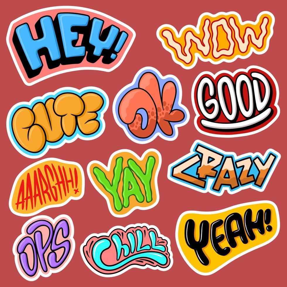 Greeting Chat Sticker 16002141 Vector Art at Vecteezy
