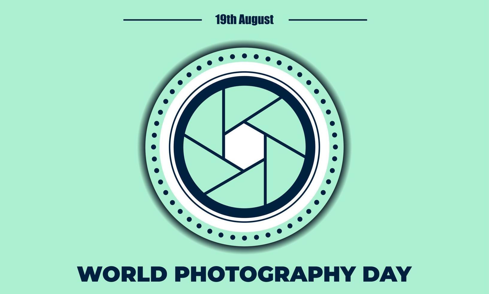 world photography day, perfect design with lens, vector illustration and text.