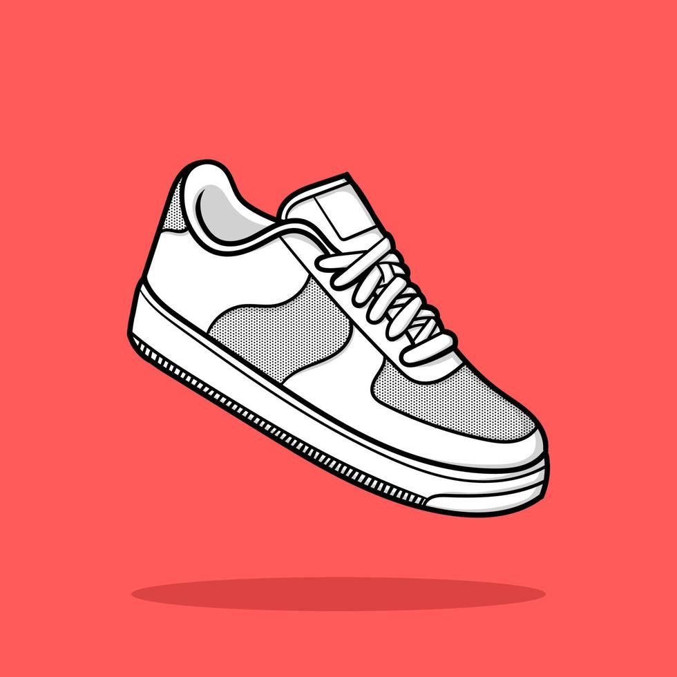 ilustración de vector de dibujos animados de zapatillas aislado