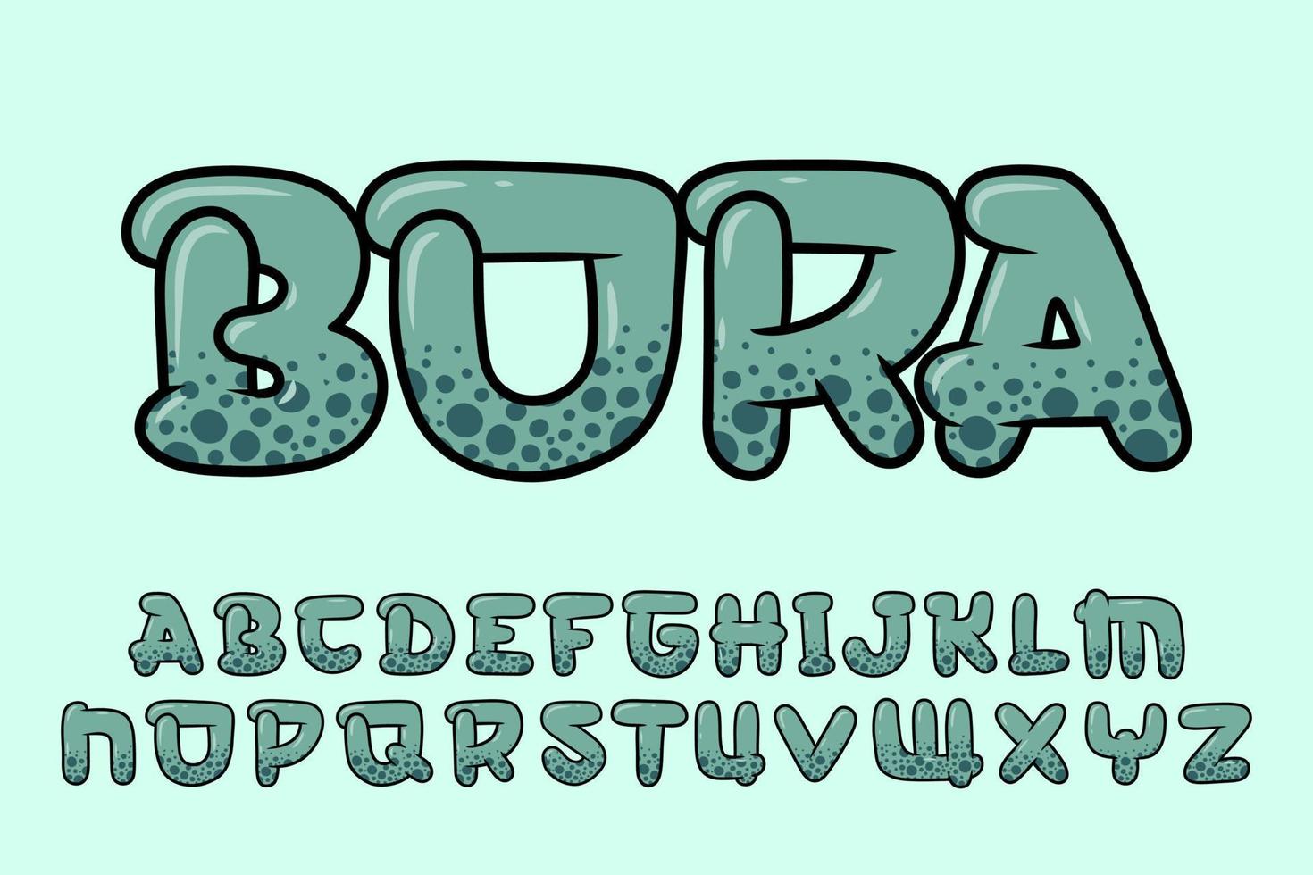 Alphabet Dino Texture Graffity text vector Letters