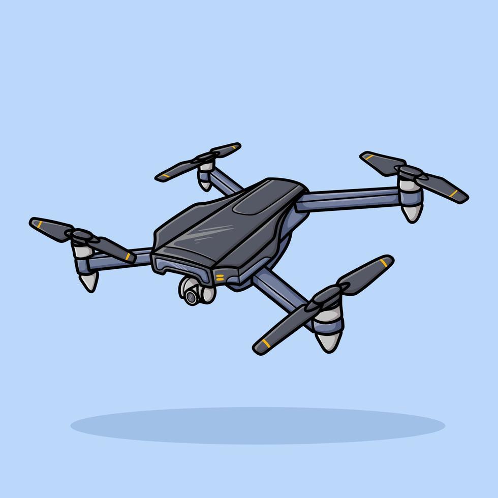 ilustración de vector de dibujos animados de drones