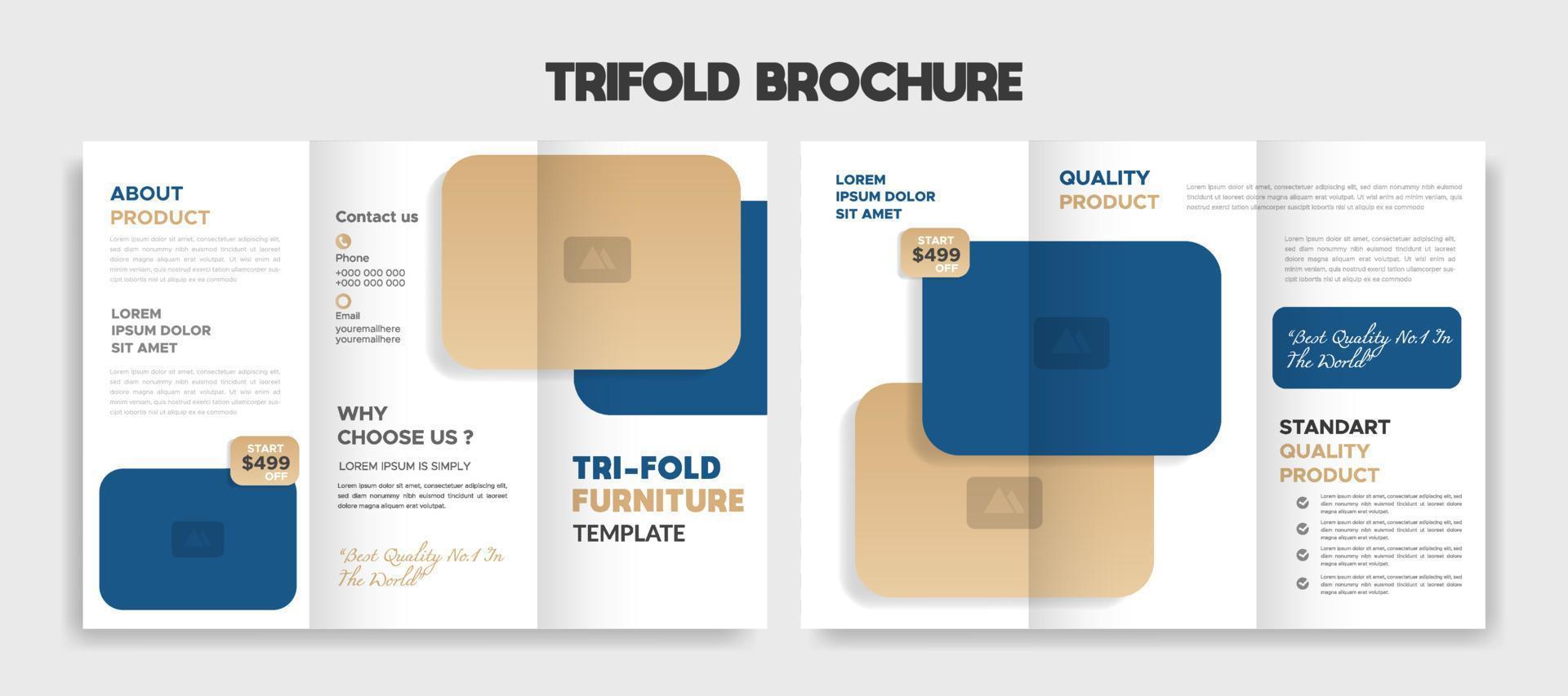 plantilla de folleto tríptico de negocios vector