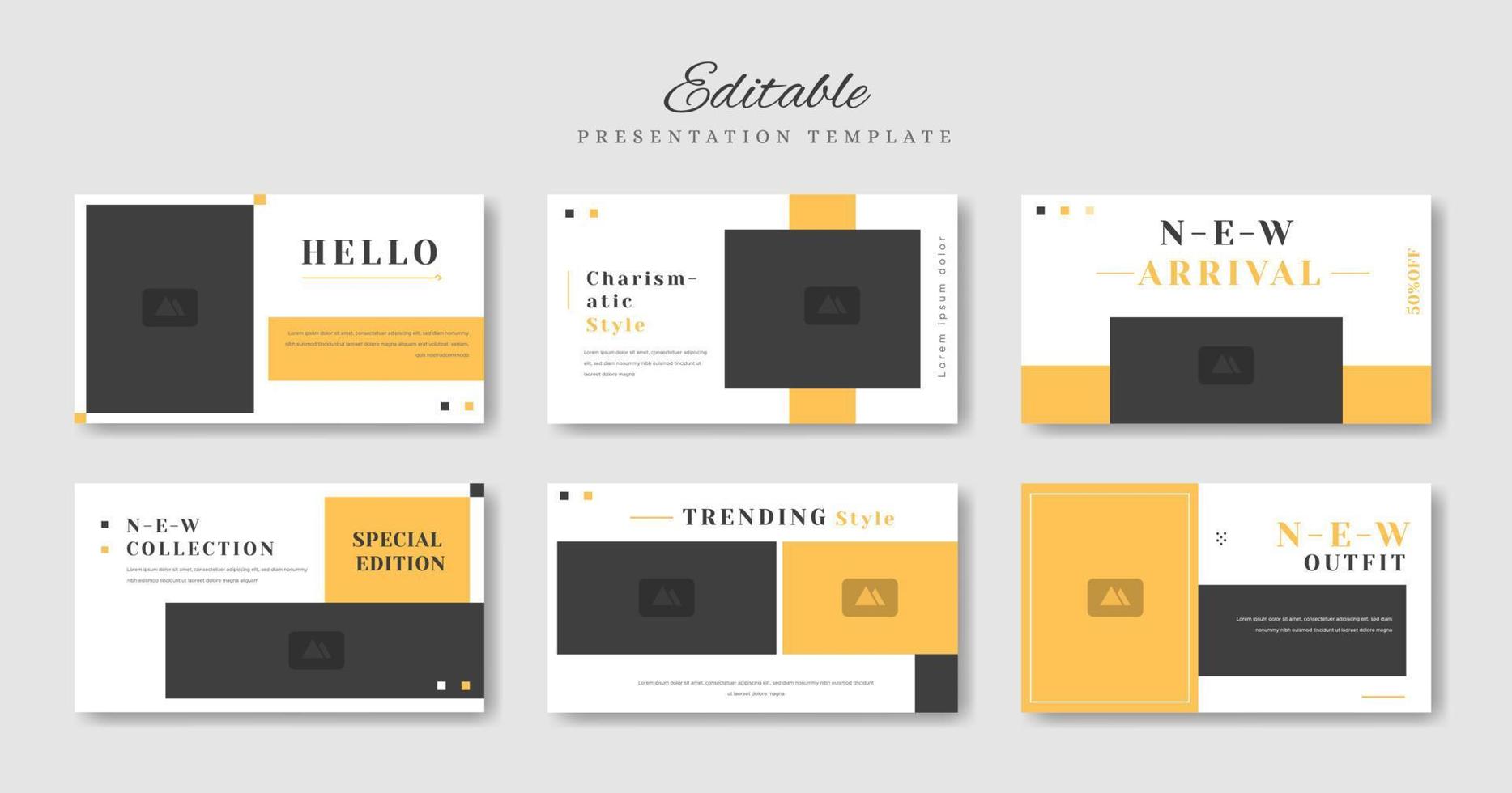 minimalist presentation premium template vector