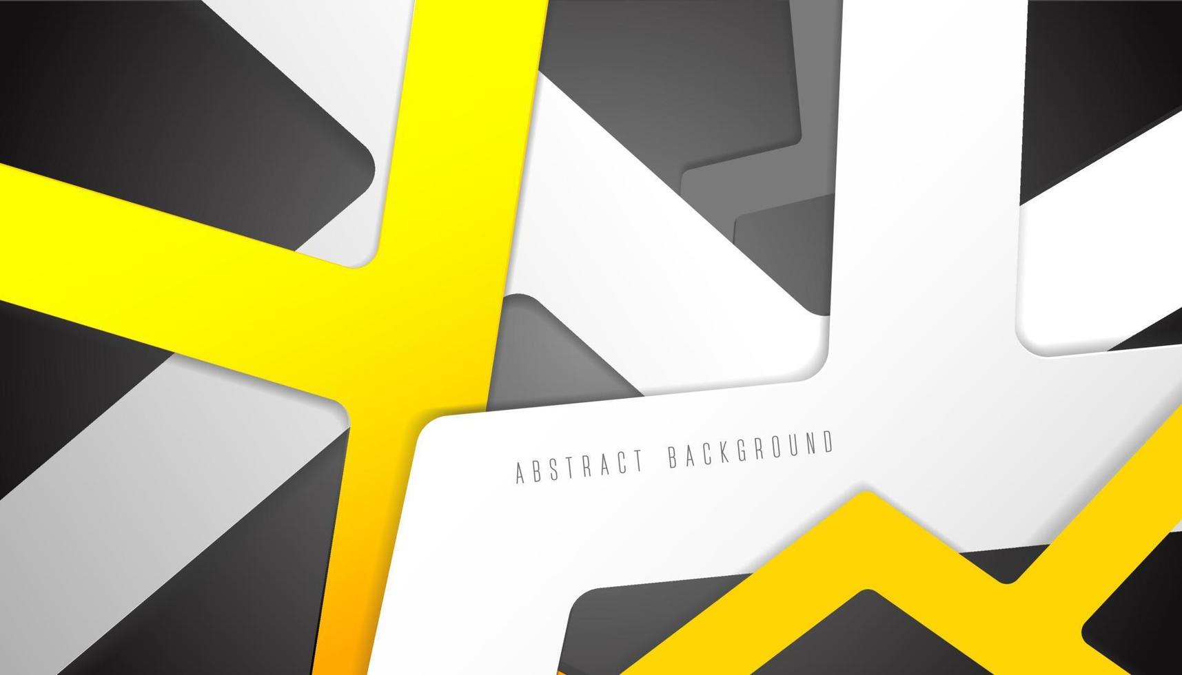 abstract geometric background template with yellow and black colour vector