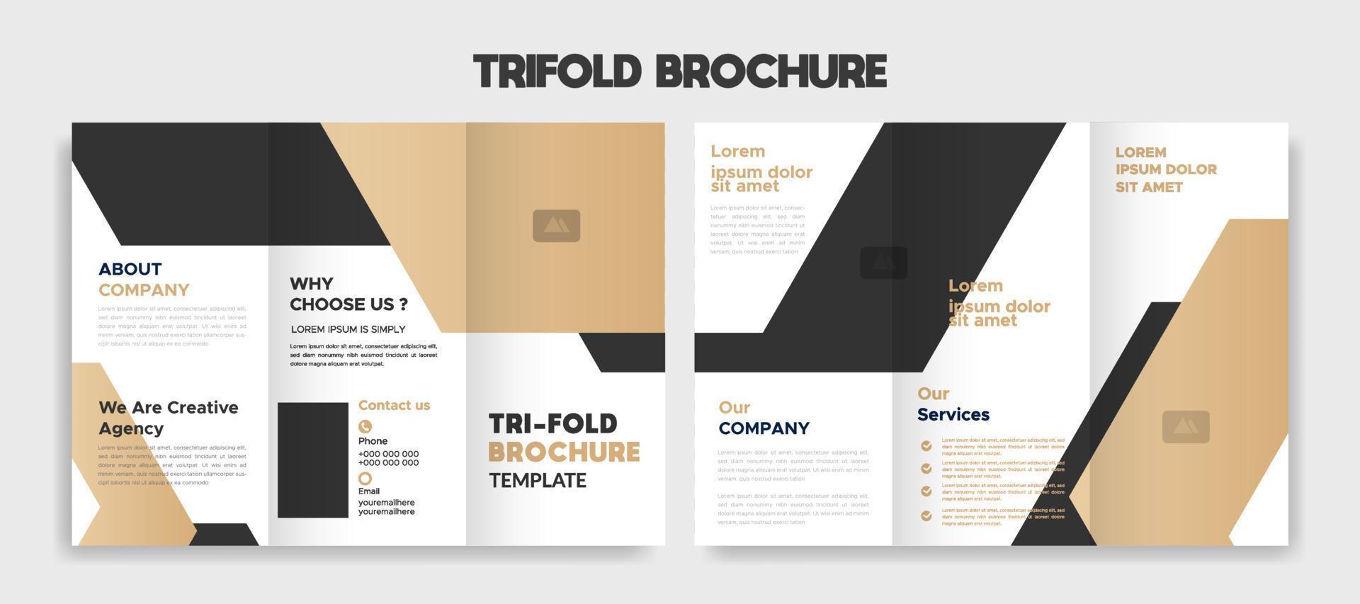 plantilla de folleto tríptico de negocios vector