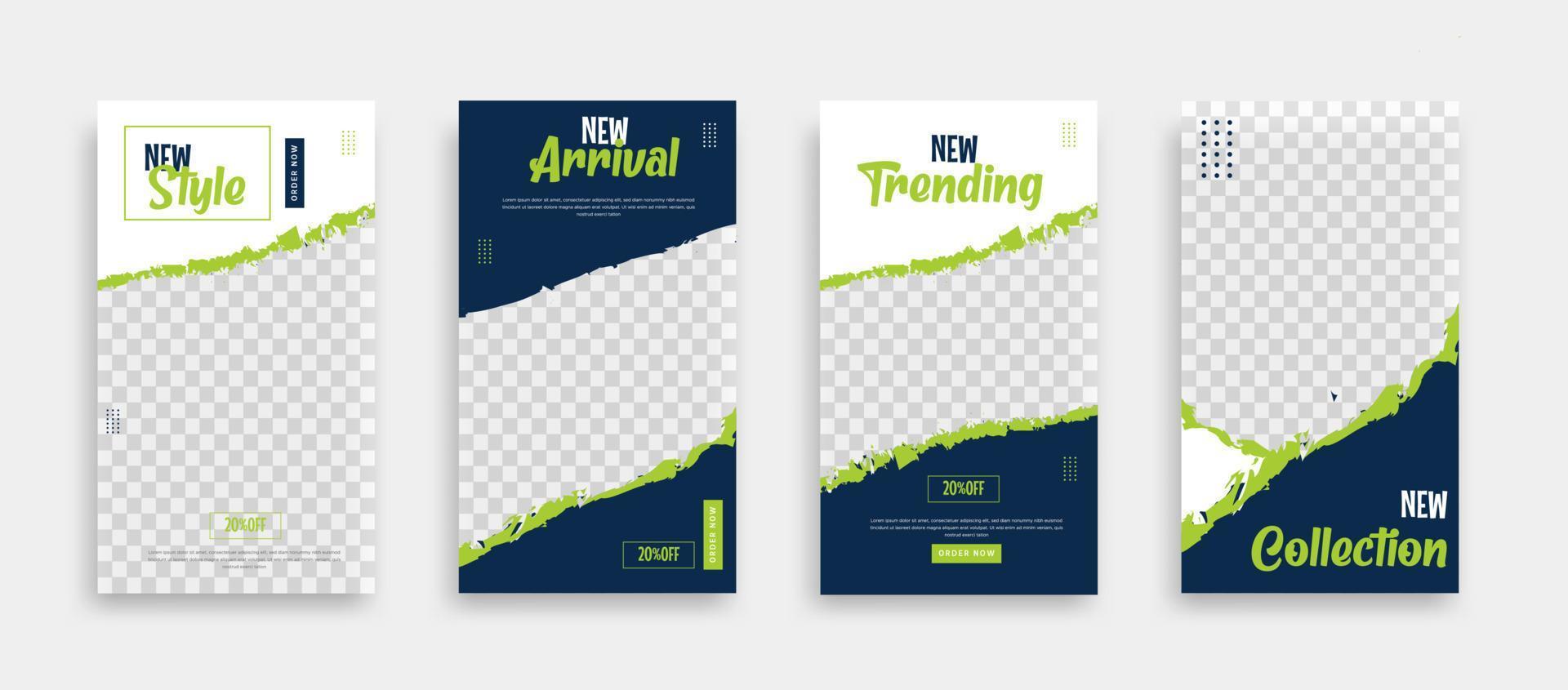 Business Sosial media post story template design vector