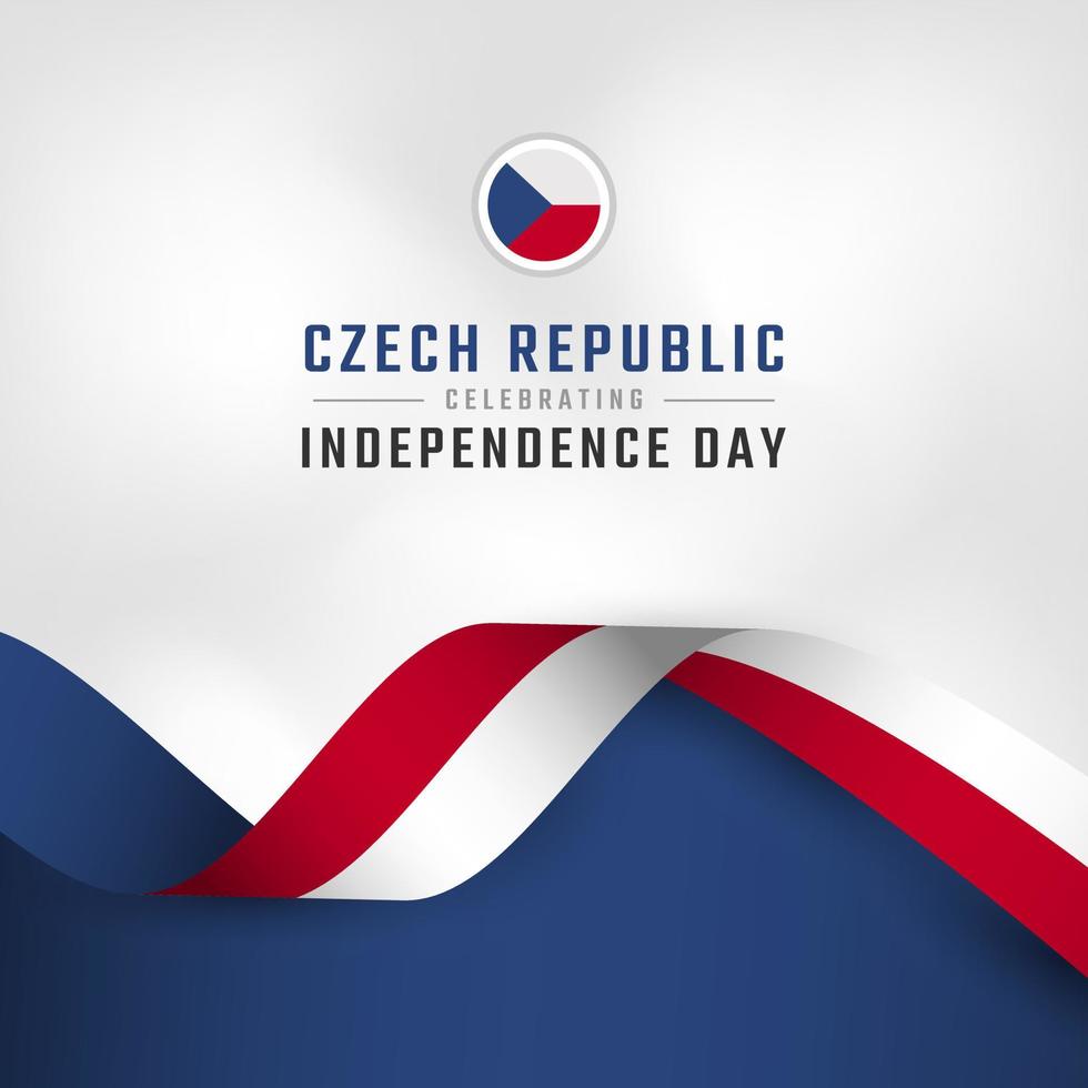 feliz día de la independencia de la república checa 28 de octubre ilustración de diseño vectorial de celebración. plantilla para poster, pancarta, publicidad, tarjeta de felicitación o elemento de diseño de impresión vector