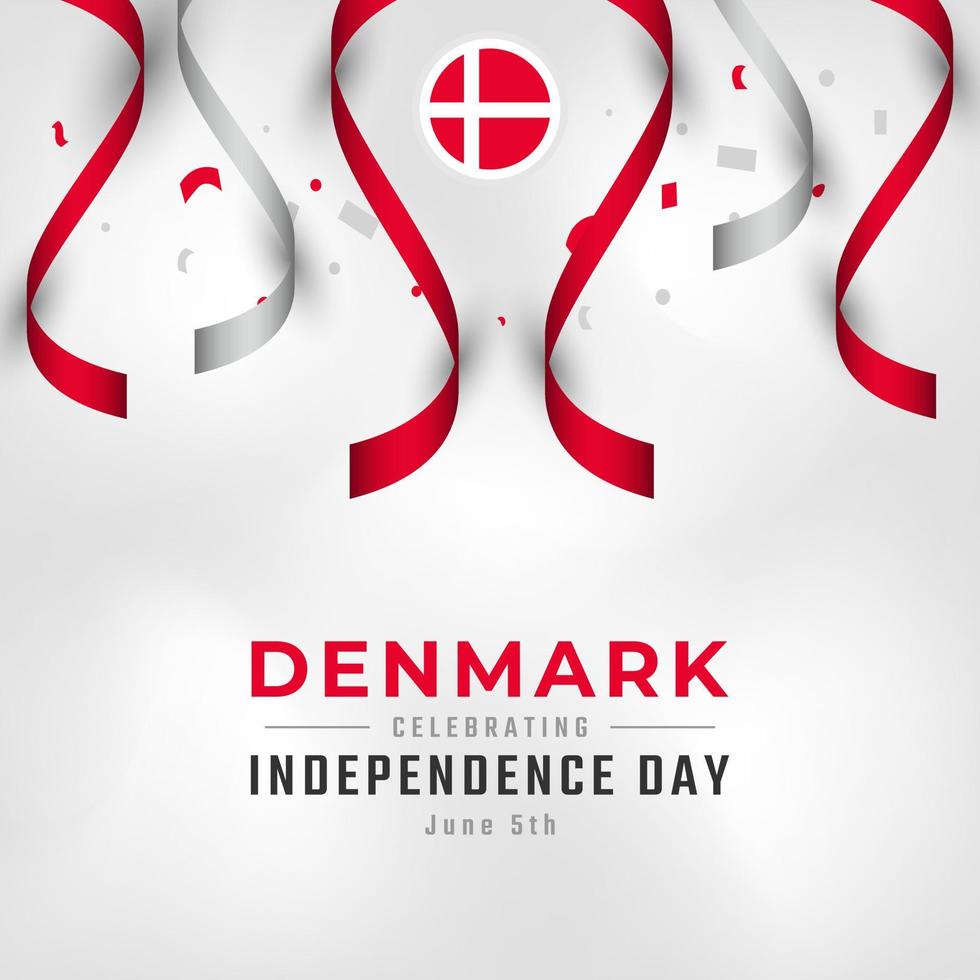 Happy Denmark Independence Day June 5th Celebration Vector Design Illustration. Template for Poster, Banner, Advertising, Greeting Card or Print Design Element