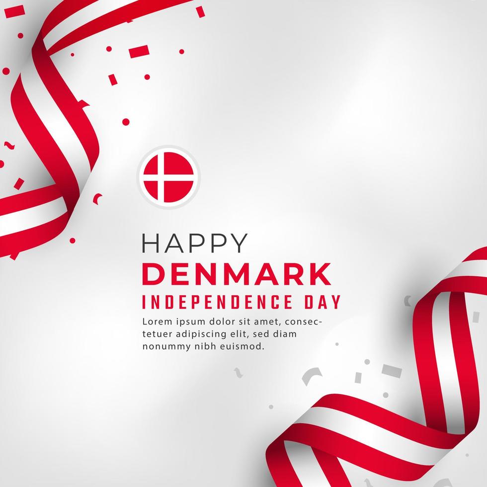 Happy Denmark Independence Day June 5th Celebration Vector Design Illustration. Template for Poster, Banner, Advertising, Greeting Card or Print Design Element