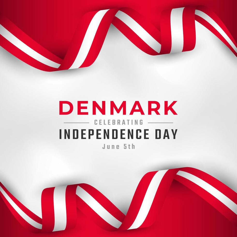 Happy Denmark Independence Day June 5th Celebration Vector Design Illustration. Template for Poster, Banner, Advertising, Greeting Card or Print Design Element