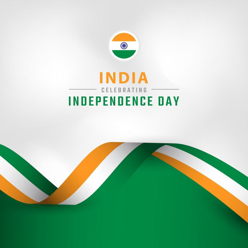 feliz día de la independencia india 15 agosto celebración vector diseño ilustración. plantilla para poster, pancarta, publicidad, tarjeta de felicitación o elemento de diseño de impresión