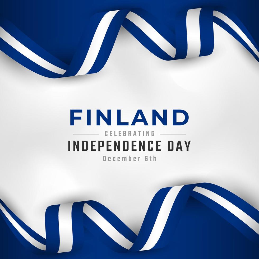 Happy Finland Independence Day December 6th Celebration Vector Design Illustration. Template for Poster, Banner, Advertising, Greeting Card or Print Design Element