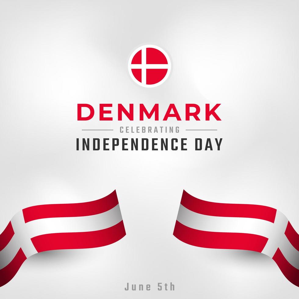 Happy Denmark Independence Day June 5th Celebration Vector Design Illustration. Template for Poster, Banner, Advertising, Greeting Card or Print Design Element