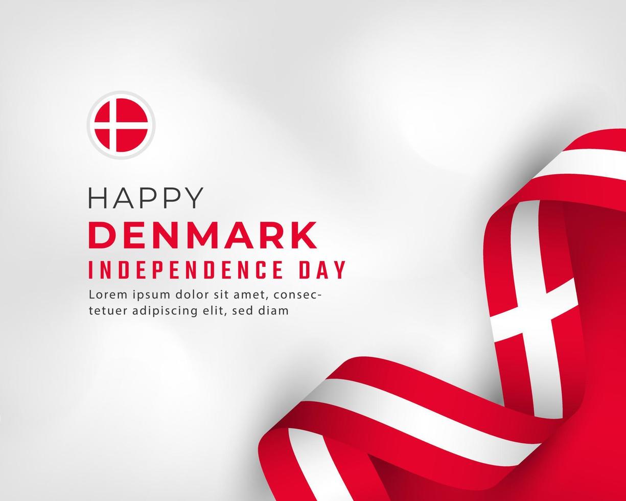 Happy Denmark Independence Day June 5th Celebration Vector Design Illustration. Template for Poster, Banner, Advertising, Greeting Card or Print Design Element