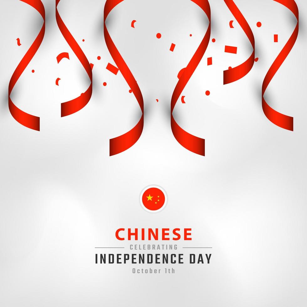 Happy Chinese National Day Celebration Vector Design Illustration. Template for Poster, Banner, Advertising, Greeting Card or Print Design Element
