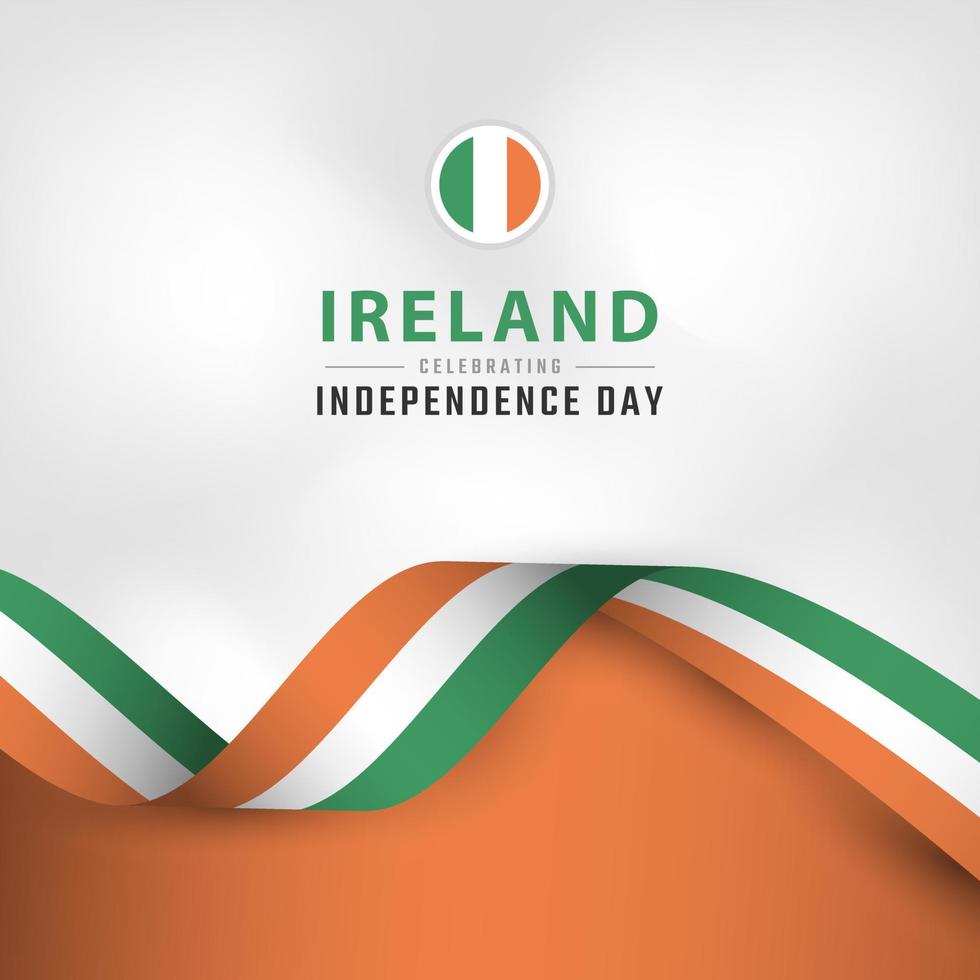 Happy Ireland Independence Day April 24th Celebration Vector Design Illustration. Template for Poster, Banner, Advertising, Greeting Card or Print Design Element