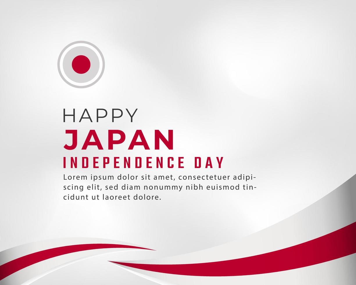 Happy Japan National Foundation day February 11th Celebration Vector Design Illustration. Template for Poster, Banner, Advertising, Greeting Card or Print Design Element