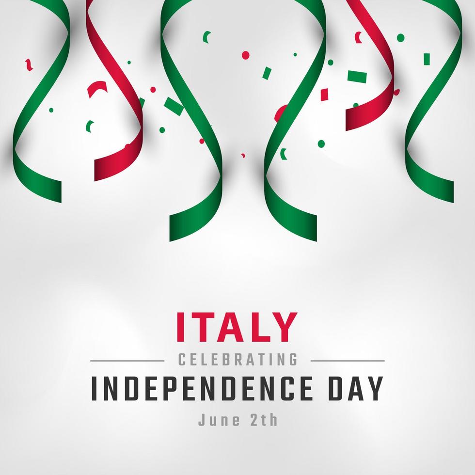 Happy Italy Independence Day Celebration Vector Design Illustration. Template for Independence Day Poster Design Element