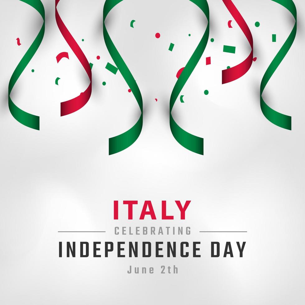 feliz día de la independencia de italia celebración vector diseño ilustración. plantilla para el elemento de diseño del cartel del día de la independencia