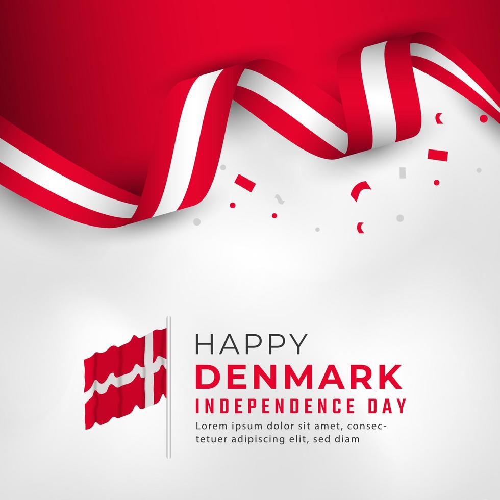 Happy Denmark Independence Day June 5th Celebration Vector Design Illustration. Template for Poster, Banner, Advertising, Greeting Card or Print Design Element