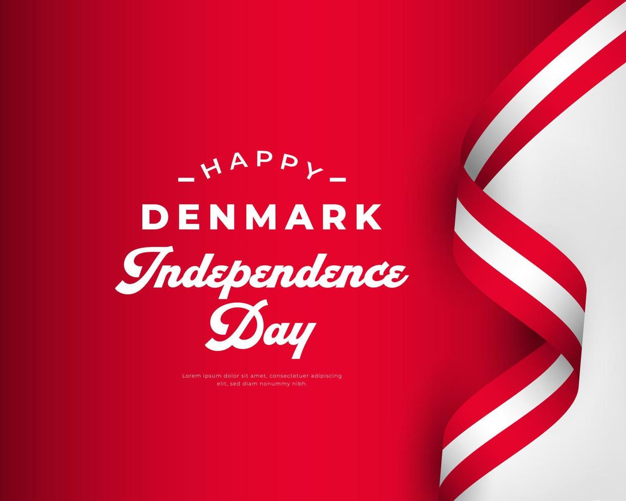 Happy Denmark Independence Day June 5th Celebration Vector Design Illustration. Template for Poster, Banner, Advertising, Greeting Card or Print Design Element