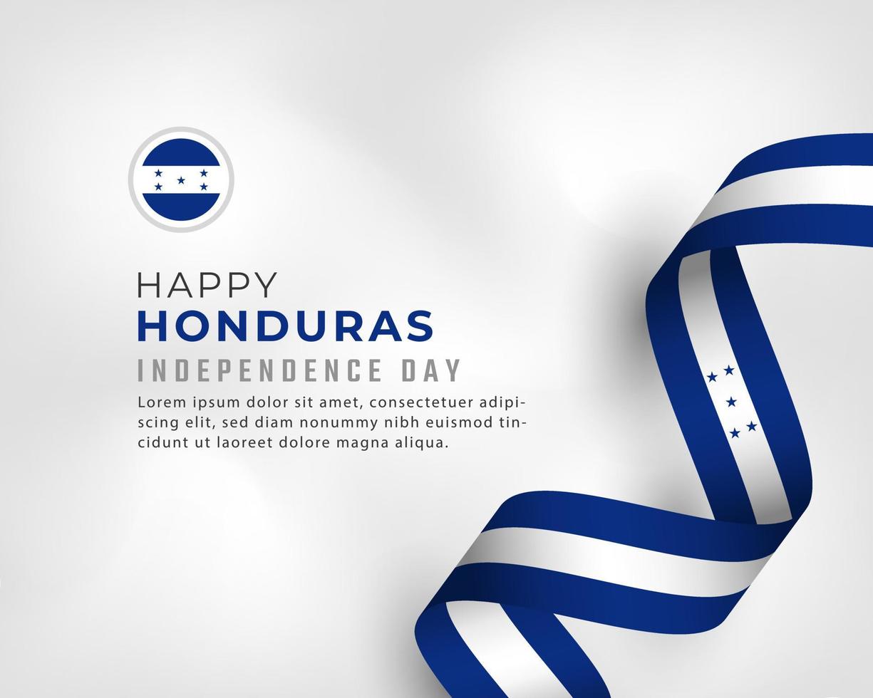 feliz día de la independencia de honduras 15 de septiembre celebración vector diseño ilustración. plantilla para poster, pancarta, publicidad, tarjeta de felicitación o elemento de diseño de impresión